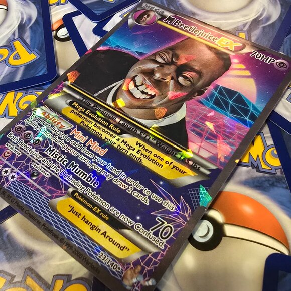 Beetlejuice Pokemon Card - Howard Stern show - Picture 5 of 8